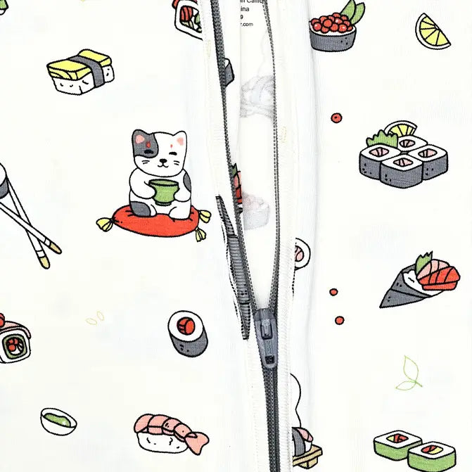 Footie (Convertible) - Sushi Lucky Cat