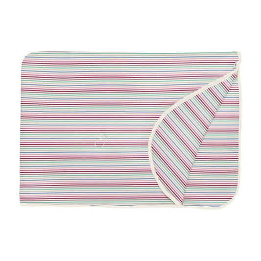 Fluffle Throw Blanket with Embroidery - Make Believe Stripe