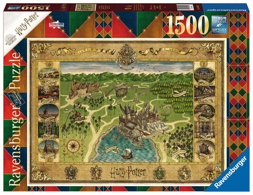 Puzzle Carte Poudlard-Harry Potter 1500 p - Boutique Harry Potter