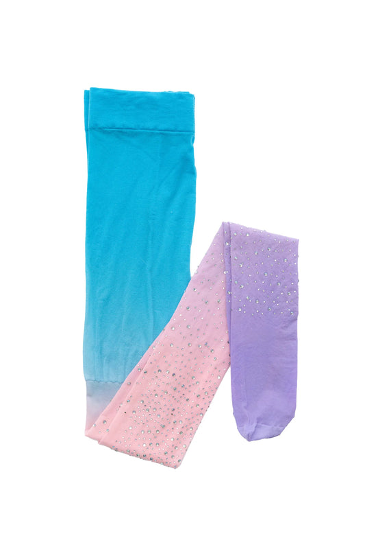 Dress Up - Rhinestone Tights (Ombre: Lilac, Pink & Blue)