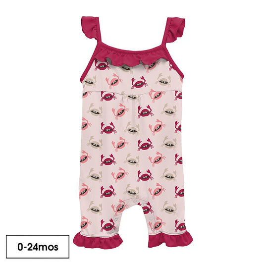 Last One - Size 18/24M: Wing Romper - Macaroon Crabs
