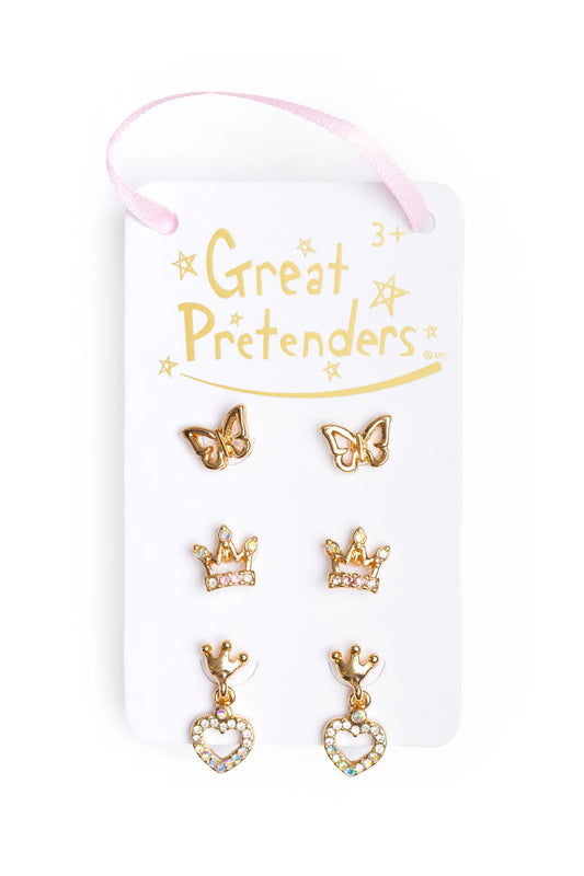 Jewelry (Kids) - Boutique Royal Crown Stud Earring Set (3pc)