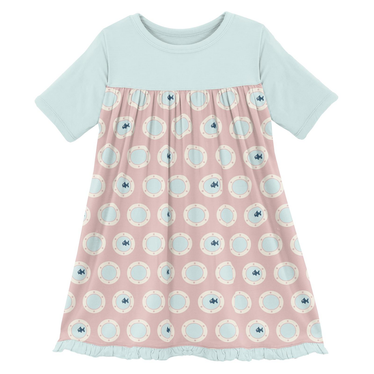 Classic Swing Dress (Short Sleeve) - Baby Rose Porthole