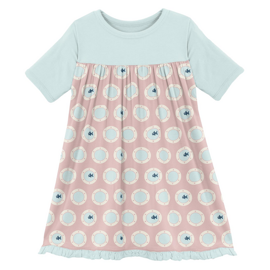 Classic Swing Dress (Short Sleeve) - Baby Rose Porthole