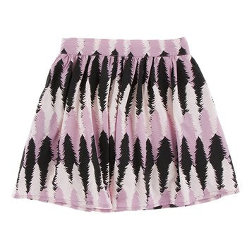 Last One - Medium: Women's Woven Print Skirt - Midnight Forestry