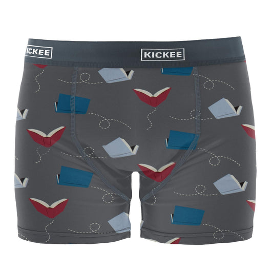 Last One - Size Small: Men's Boxer Briefs - Slate Flying Books