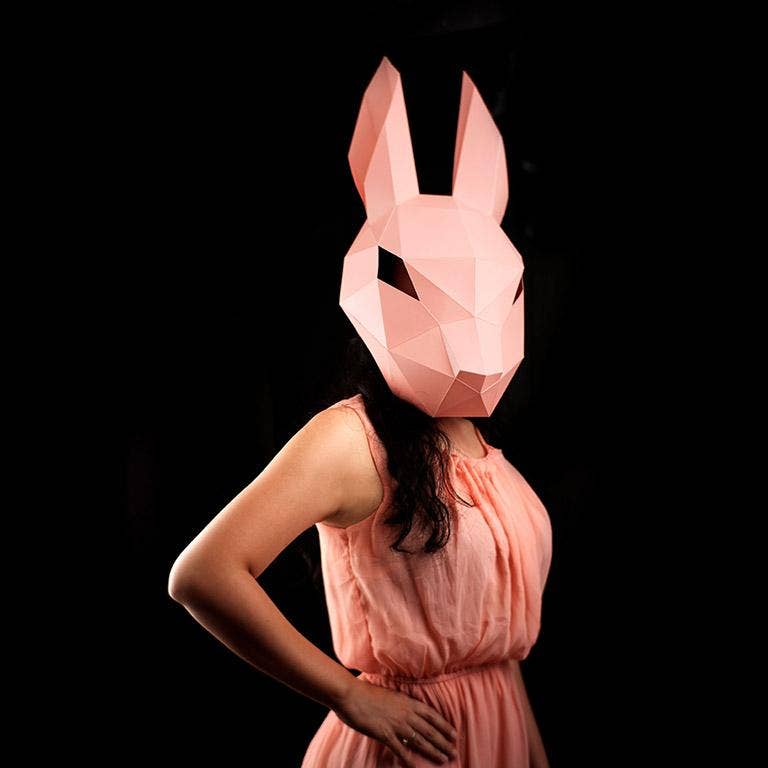 Papercraft World 3D Pink Bunny Rabbit Mask (GameStop)