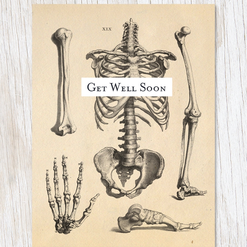 Greeting Card - Get Well Soon Skeleton