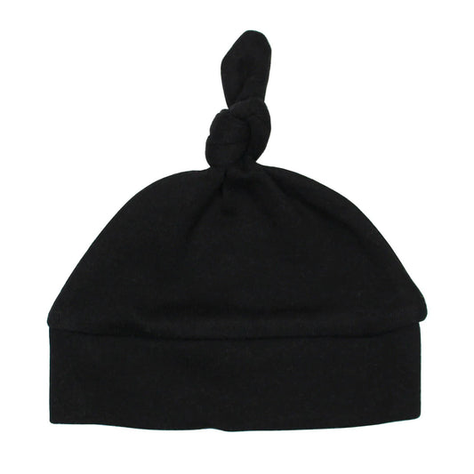 Banded Hat (Top Knot) - Black