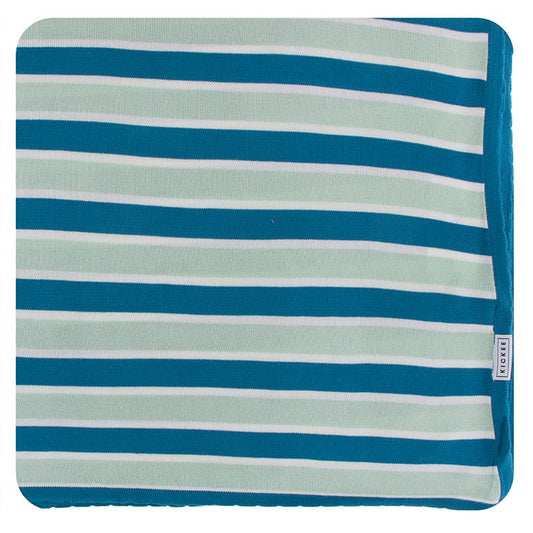 Throw Blanket (Knitted) - Seaside Cafe Stripe