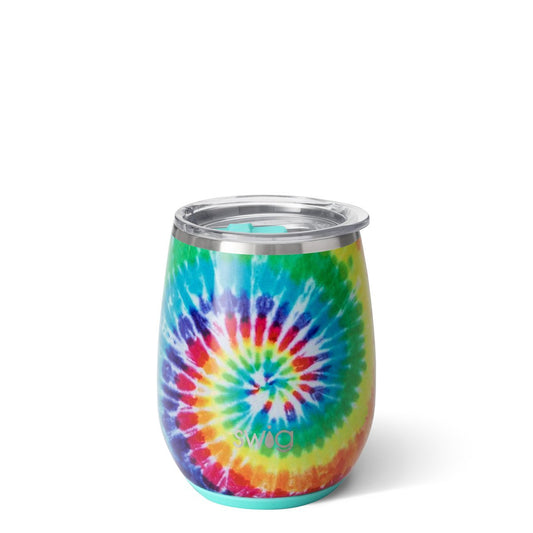 Final Sale - As Is: Stemless Wine Cup - Swirled Peace (14oz)