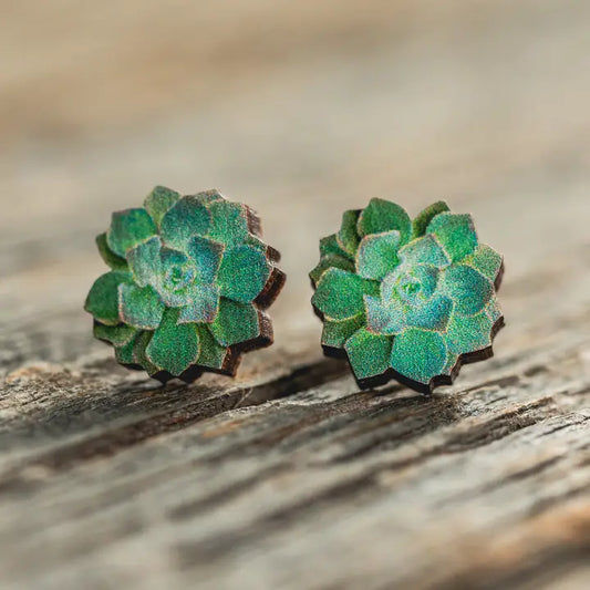 Earrings (Stud) - Succulent