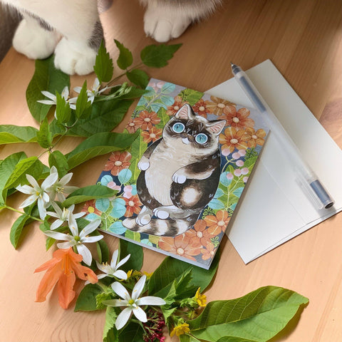 Greeting Card - Floating in Flowers #3