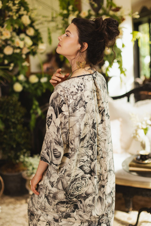 Artist Dress with Pockets - Honey & The Moon Florals & Bees