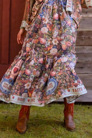 Atelier Skirt - Love Language with Floral Print