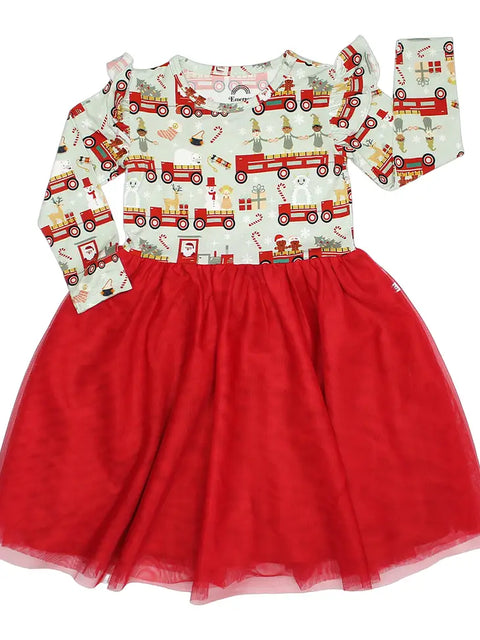 Tulle Twirl Dress - Christmas Train