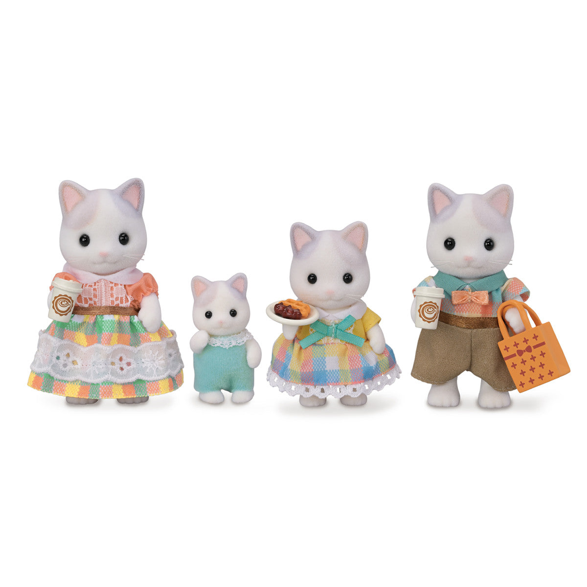 Calico Critters - Latte Cat Family