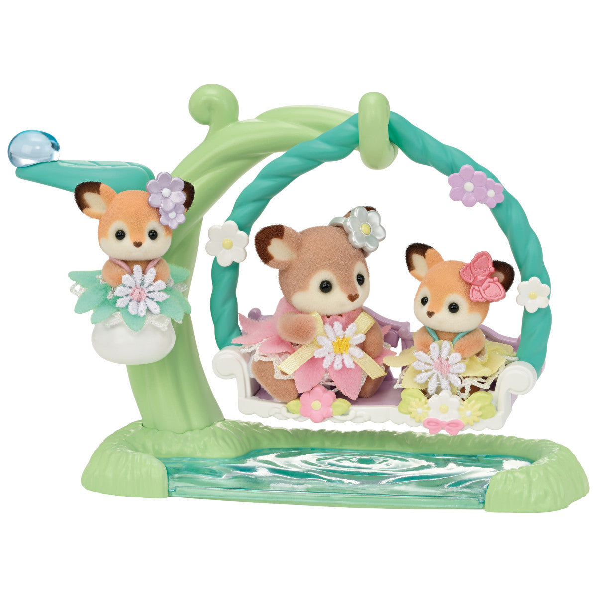 Calico Critters - Deer Babies Floral Swing Set