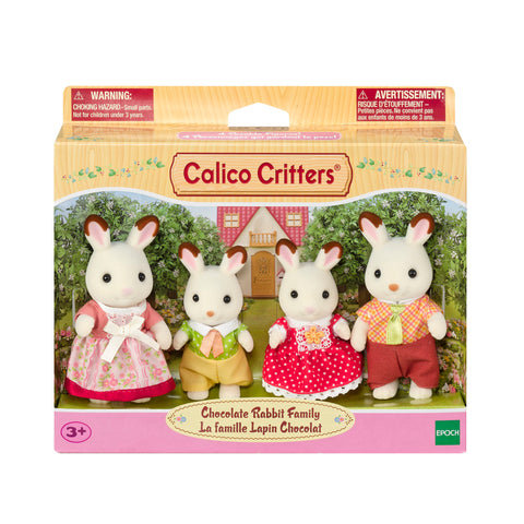 Calico Critters - Chocolate Rabbit Family