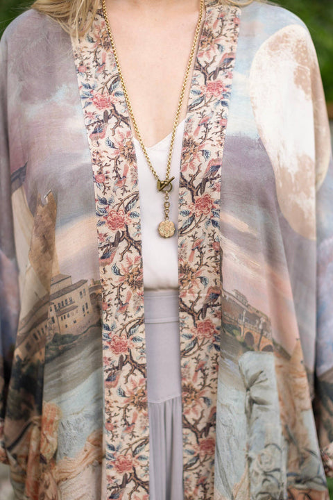 Opera Duster Kimono Robe - Imaginarium w/ Moon, Dreamer