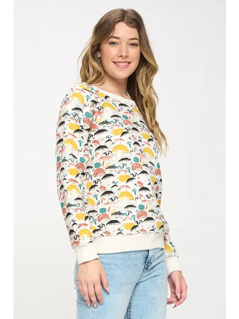 Sweatshirt (Crew Neck) - Wild Mushroom Print