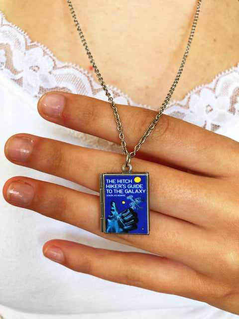 Necklace - Book Locket: The Hitchhiker's Guide 1st Ed. Stainless Steel