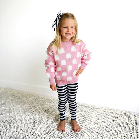 Last One - Size 12/18M: Sweater (Kids) - Pink Ghosts