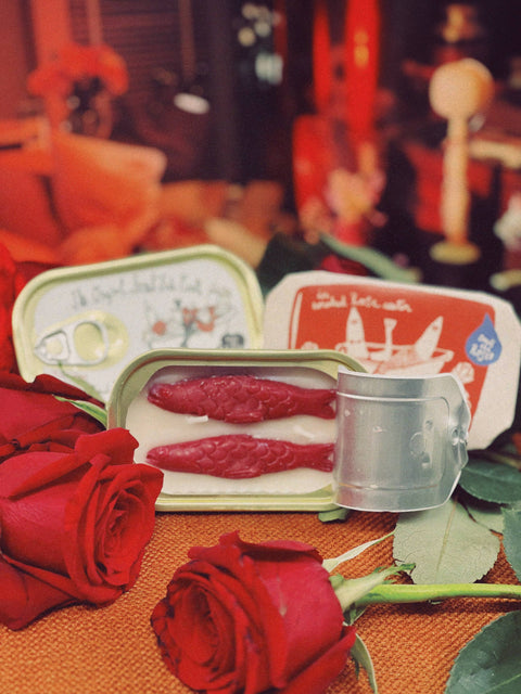 Candle - Tinned Fish: Smoked Rose Water