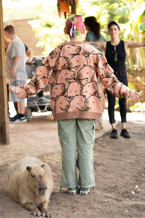 Cardigan - Capybara with Me Cardigan