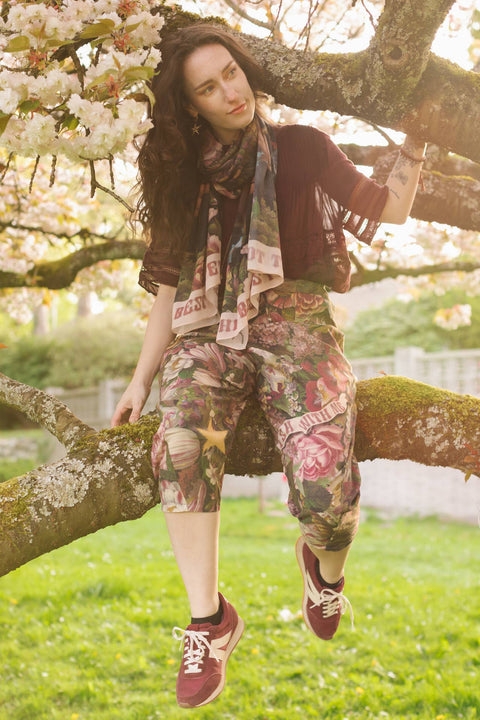 Linen Cropped Artist Pant - Make A Wish w/ Wishbone, Dandelion