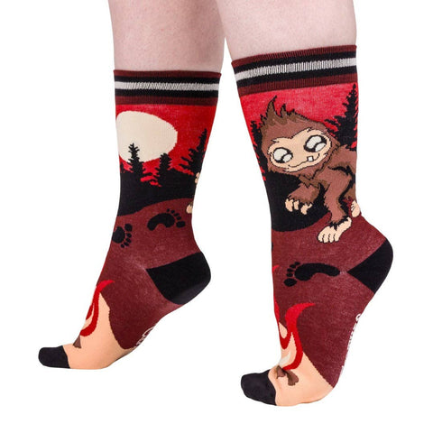 Crew Socks - Cute Bigfoot Crew Socks