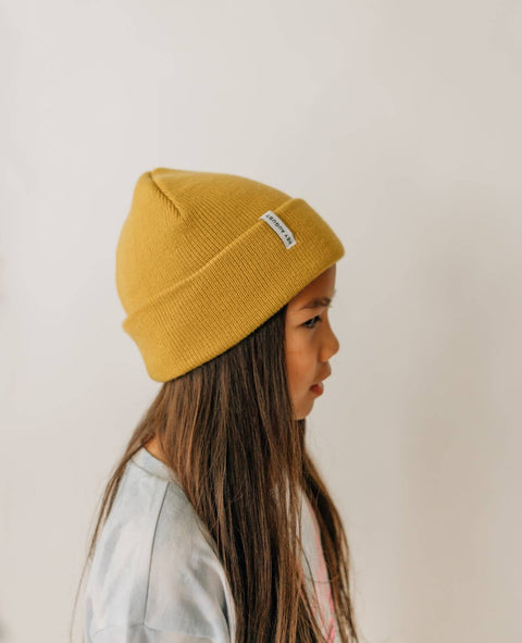 Beanie - Knit Cuff (Ochre)