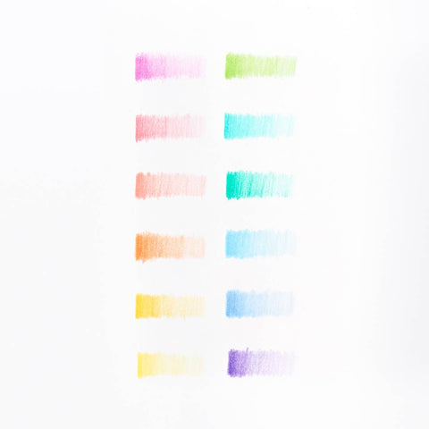 Colored Pencils - Pastel Hues (Set of 12)