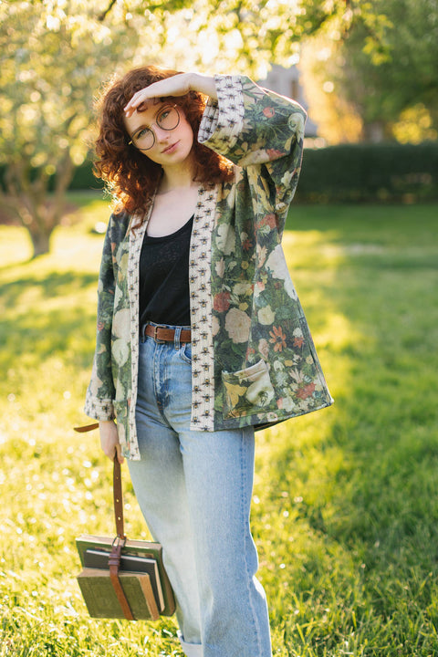 Fleece Lined Cozy Cardigan Kimono Jacket - I Dream in Flowers