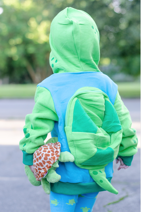 Backpack Hoodie - Sea Turtle