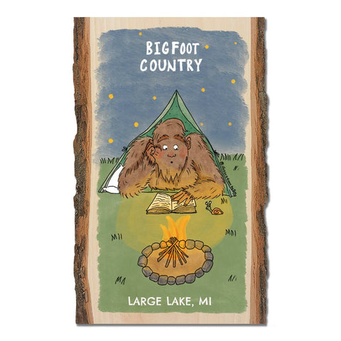 Wood Magnet - Bigfoot Camper
