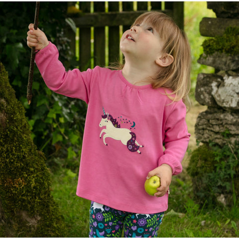 Last One - Size 4/5Y: Tunic (Kids) - Unicorn Applique