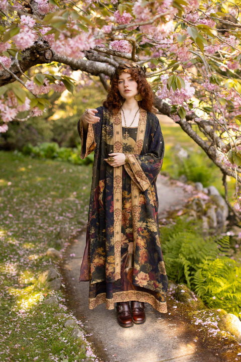Opera Duster Robe - The Messenger with Joan of Arc & Florals