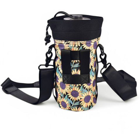 Water Bottle Carrier - Sunflower Fields