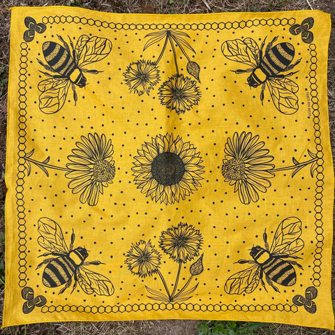 Bandana - Honeybee & Sunflower