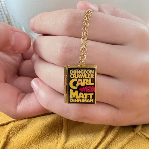Necklace - Book Locket: Dungeon Crawler Carl Brass