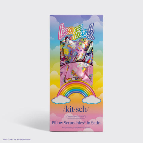 Pillow Scrunchies® in Satin - Lisa Frank x Kitsch The Fantastic World of Lisa Frank