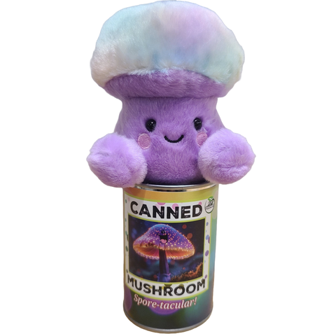 Stuffed Animal - Canned Ombre Rainbow Mushroom (Standard Lid)