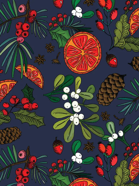 Knot Headband - Mistletoe and Holly