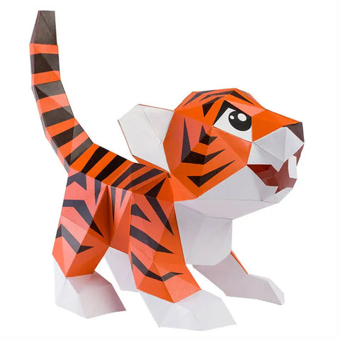 3D PaperCraft - Baby Tiger Lamp