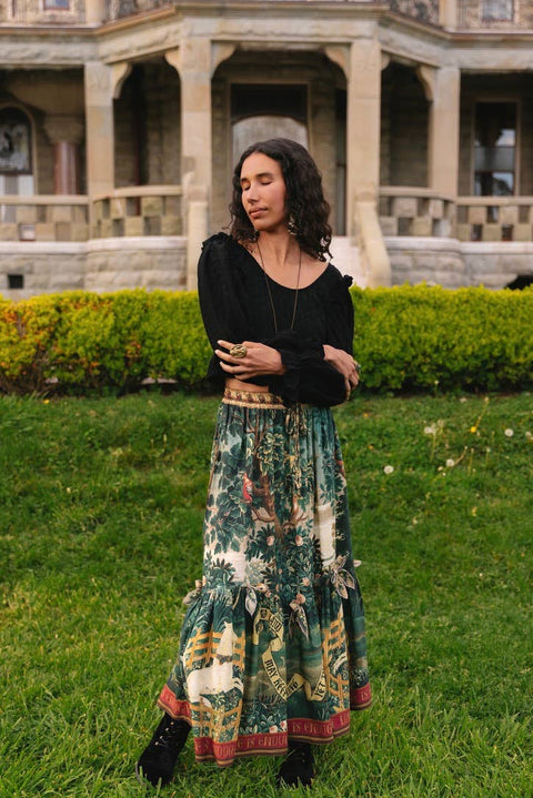 Atelier Skirt - Wildheart with Pockets Tassels & Unicorn