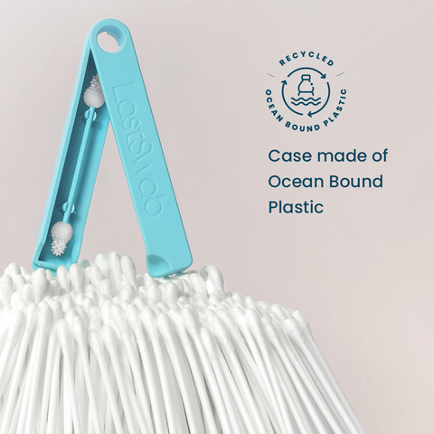 LastSwab Baby - Reusable Cotton Swabs For Ear Cleaning For Baby: Peach