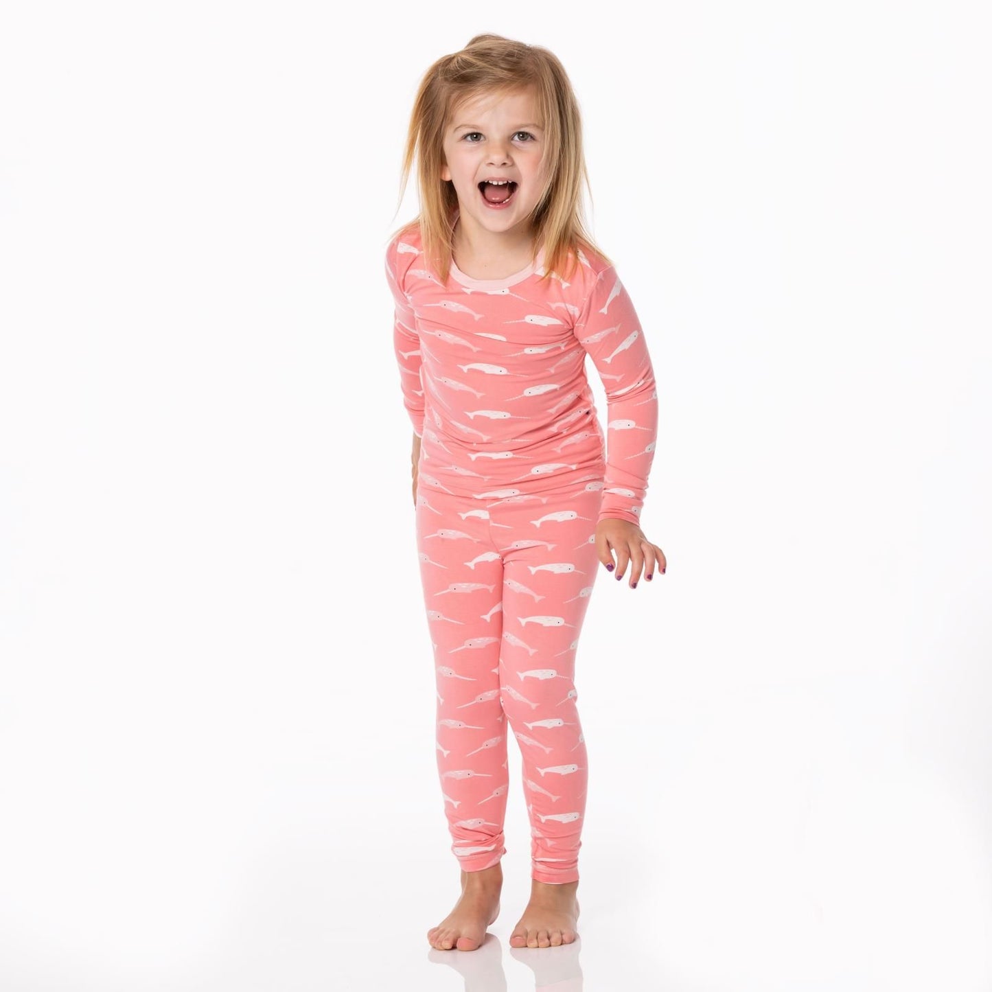 2 Piece Pajama Set (Long Sleeve) - Strawberry Narwhal
