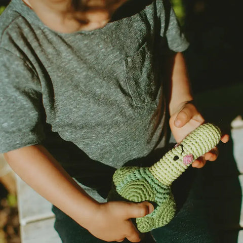 Yarn Rattle - Friendly Broccoli
