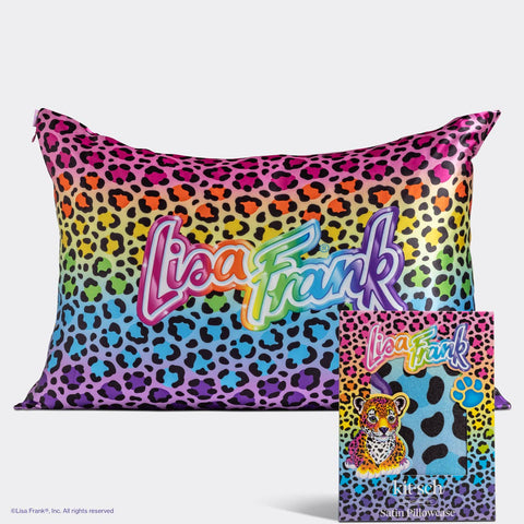 Satin Pillowcase - Lisa Frank x Kitsch: Rainbow Leopard